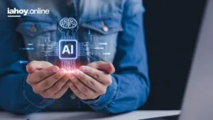 Ilustracion sobre los 7 entornos de claude - manos con ai en el contexto de la inteligencia artificial