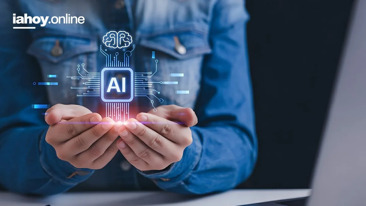 Ilustracion sobre los 7 entornos de claude - manos con ai en el contexto de la inteligencia artificial