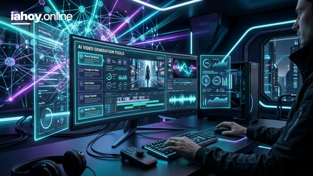 Suite de edicion con herramientas de generacion de video por inteligencia artificial